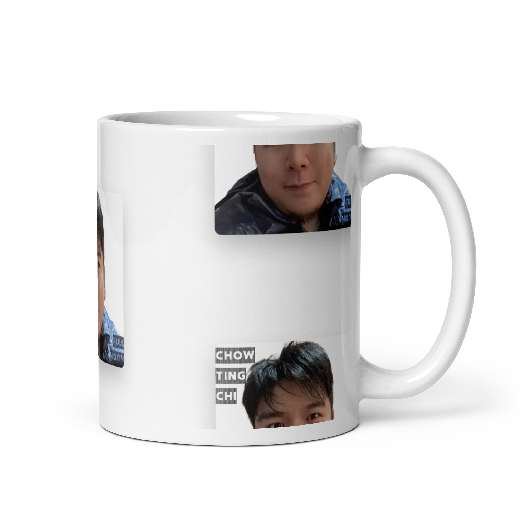 White glossy mug
